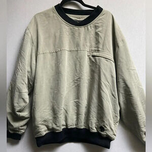 Descente Men's Beige Pullover Golf Sweatshirt - Size M